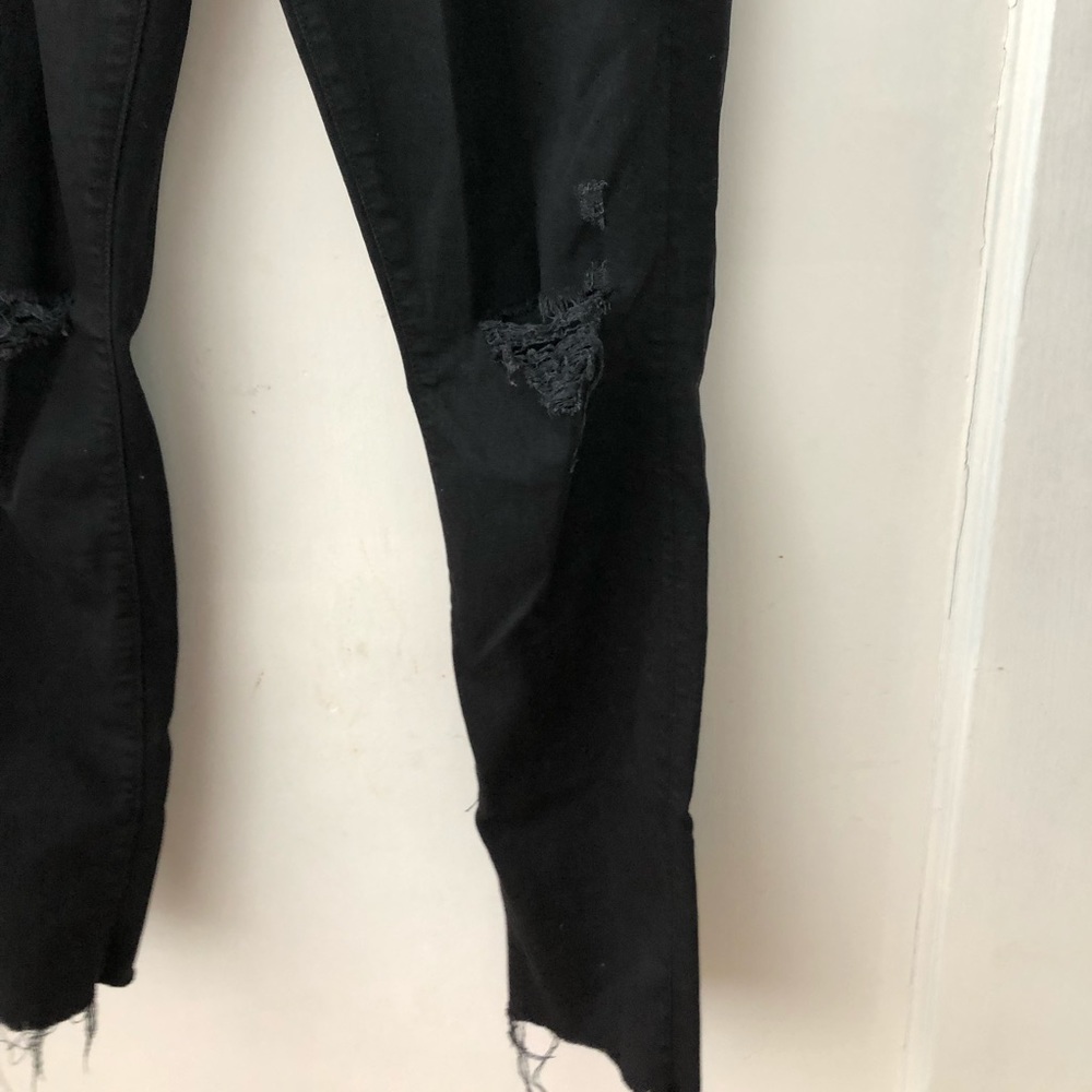 Mother Black Distressed Maternity Jeans Size 27